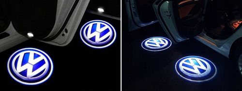 2x LED LOGO PROJEKTOR VW PASSAT GOLF EOS JETTA SHARAN TIGUAN TOUAREG TOURAN na Arena.pl