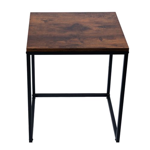 Stoliki kawowe kwadratowe zestaw 2w1 loft industrial ława, dąb antyczny na Arena.pl