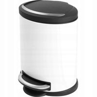 Kosz na Śmieci Odpady Biały do Domu ViO 5B4-OVM łazienkowy z Pedałem 5L