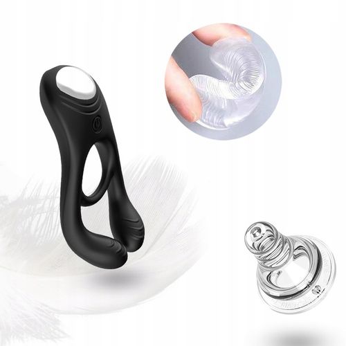 WIBRUJĄCY PERŚCIEŃ NA PENISA RING WIBRATOR DLA PAR nakładka DO ŁECHTACZKI na Arena.pl