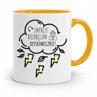 Dla Dja Muzyka Kubek Żółty Imprezy Rozkręcam Z Nadrukiem Ze Zdjęciem