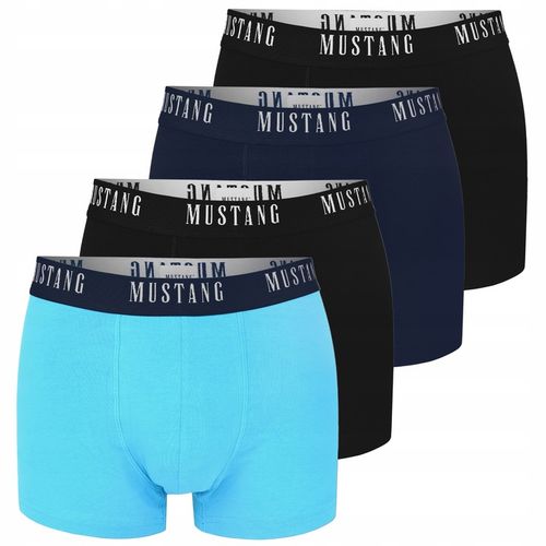 Mustang Bokserki Męskie 4 sztuki Zestaw Bawełna Logo Kolor Rozmiar L na Arena.pl