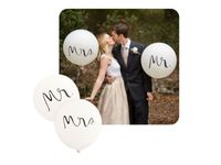 Zestaw balonów Mr & Mrs, 18 cali (45 cm), 2 szt. [balony na hel]