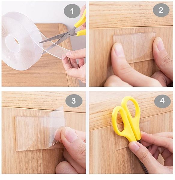 BARDZO MOCNA TAŚMA DWUSTRONNA PRZEZROCZYSTA 5M zdjęcie 5