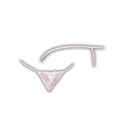 Białe sexy stringi z pęknięciem S-L na Arena.pl