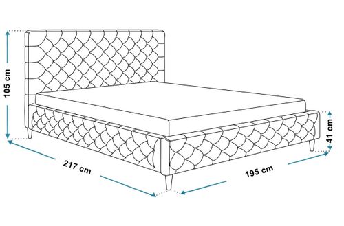 Łóżko tapicerowane Infinity 180x200 stelaż na Arena.pl