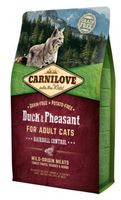 carnilove cat duck & pheasant hairball control 6kg