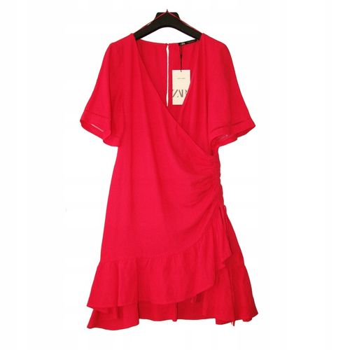 らな DŁUGA TIULOWA SUKIENKA Z KLINAMI - Ciemnozielony | ZARA