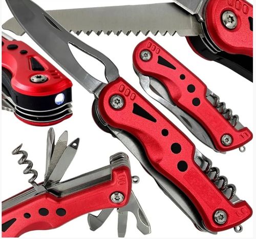 Scyzoryk Foxter latarka, piła, pilnik, śrubokręt, etui 12w1 na Arena.pl