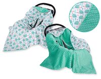 Duży otulacz dla niemowląt do fotelika nosidełka wózka dwustronny