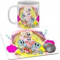 ZESTAW KUBEK + PODKŁADKA - GUMBALL - PREZENT WIELE WZORÓW + IMIĘ