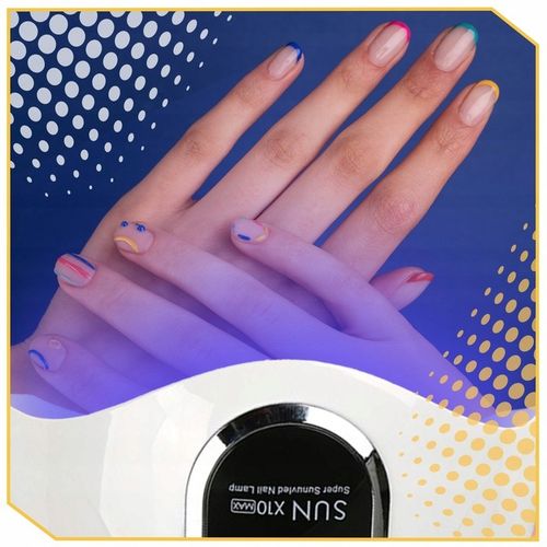 Mocna Lampa Do Paznokci Hybryd Żeli UV LED Sun x10 Max LCD Z Rączką na Arena.pl