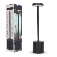 Lampka nocna do sypialni stołowa czarna 34,5 cm na usb dotykowa led ozdobna