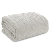 Narzuta pikowana imitacja lnu LEN 170X210 beżowa