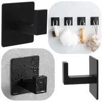 Wieszak Łazienkowy na Ręczniki Haczyk Naścienny do Łazienki Kuchni Czarny