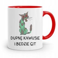 Kubek Czerwony Weterynarza Dupnę Kawusie I Git Z Nadrukiem Ze Zdjęciem