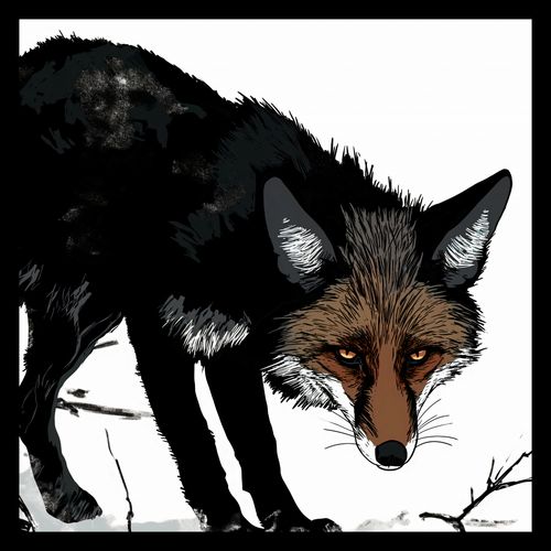 Plakat 40x40cm Nieufny Lis na Arena.pl