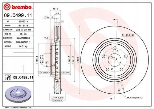TARCZA HAM PRZOD 328X28 V BREMBO na Arena.pl