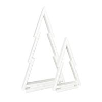 be4nature Choinka sosnowa ozdoba świąteczna Biała Zestaw 2 szt. (ELFO)