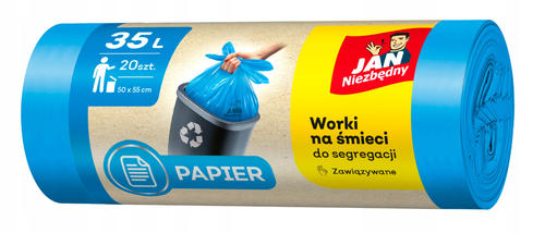 JAN NIEZBĘDNY WORKI NA ŚMIECI 35L 20x NIEBIESKIE na Arena.pl