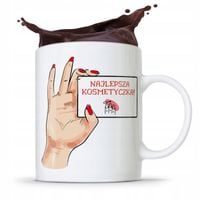Kubek Prezent Kosmetyczki Najlepsza Kosmetyczka Z Nadrukiem Ze Zdjęciem