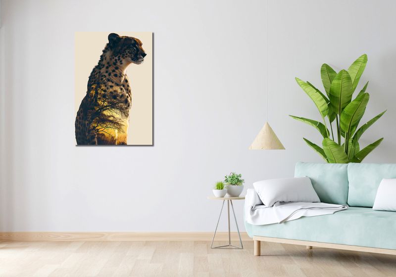 Obraz 60x90cm Gepard Duch Sawanny zdjęcie 2