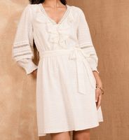 Sukienka mini Love & Roses w kolorze kości słoniowej R36