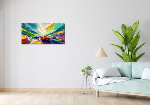 Obraz 90x40cm Wyścig Przy Barwach na Arena.pl