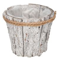 DONICZKA OSŁONKA DREWNIANA KORA SZARA 17CM