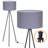 Lampa podłogowa Trigni CZARNA - Nowoczesny Design abażur Ciemnoszary