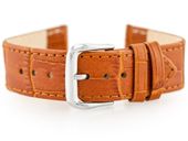 Pasek skórzany do zegarka W41 - brązowy - 18mm