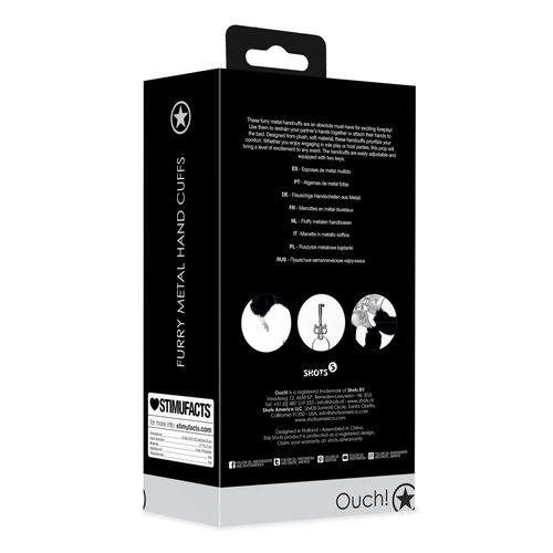 furry metal hand cuffs   black na Arena.pl