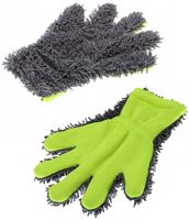 2x RĘKAWICE Z PALCAMI Z MIKROFIBRY SZENIL + SIATKA DO MYCIA USUWANIA BRUDU