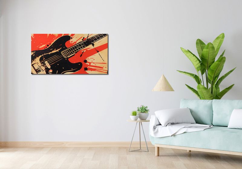 Obraz 100x50cm Gitara Elektryczna zdjęcie 2