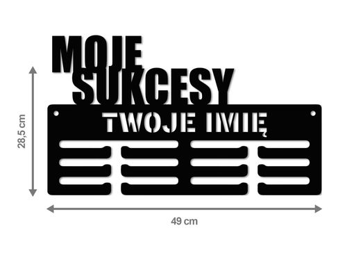 Wieszak na medale MOJE SUKCESY twoje imię dowolny tekst 39.1 na Arena.pl