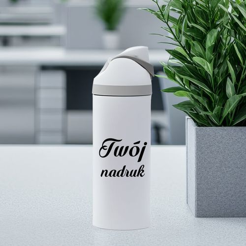 Bidon ergonomiczny z Twoim nadrukiem - biały 720 ml z ustnikiem na Arena.pl