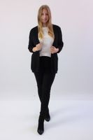 Delikatny sweterek narzutka Melisa Czarny UNI