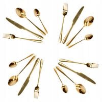 Sztućce HOMLA złote KOMPLET 4 OS ABELE 16 el