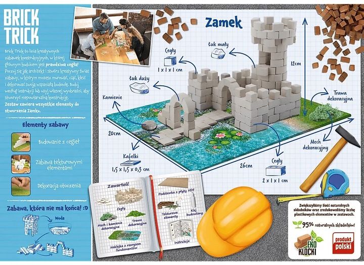 BRICK TRICK ZAMEK BUDUJ Z CEGŁY 210 ELEMENTÓW zdjęcie 6