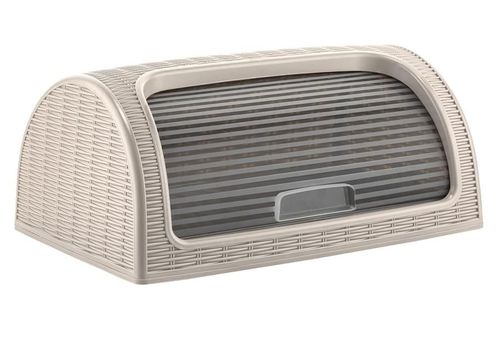 Chlebak pojemnik na pieczywo RATTAN beżowy tworzywo na Arena.pl