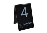 Numerki na stół z logo roz.8x12cm plexi czarna 3mm 10szt.