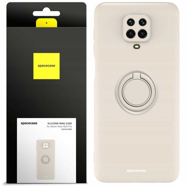 Spacecase Silicone Ring Redmi Note 9S/9 Pro Bone zdjęcie 1