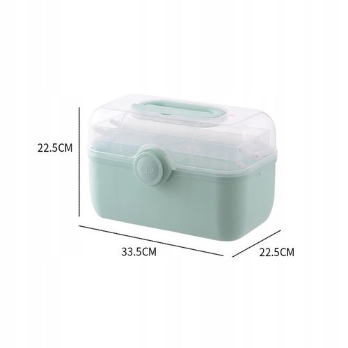 ORGANIZER NA LEKI POJEMNIK ZAMYKANY PUDEŁKO KASETKA APTECZKA 34x23x22 cm XL na Arena.pl