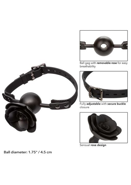 Removable Rose Gag Black zdjęcie 10