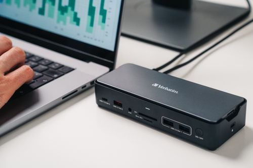 Hub Verbatim USB-C Pro 2xHDMI DP RJ45 4xUSB 3xUSB-C SD microSD SSD audio na Arena.pl