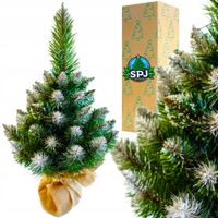 PREMIUM CHOINKA CHOINKI 50 cm Sztuczna Sosna Ośnieżona GĘSTA NA BIURKO CUDO