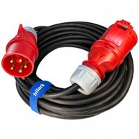 Przedłużacz elektryczny siłowy gumowy 16A 5x2,5 H07RNF 10m OnPd gruby kabel