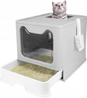 Duża kuweta kryta z szufladą + łopatka (F055)