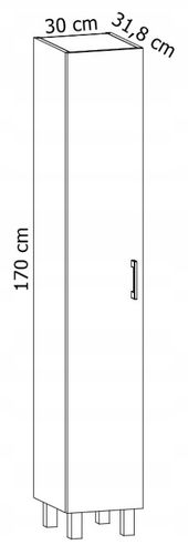 ZESTAW MEBLI ŁAZIENKOWYCH LUNA 80 + SŁUPEK (W3) + EB na Arena.pl