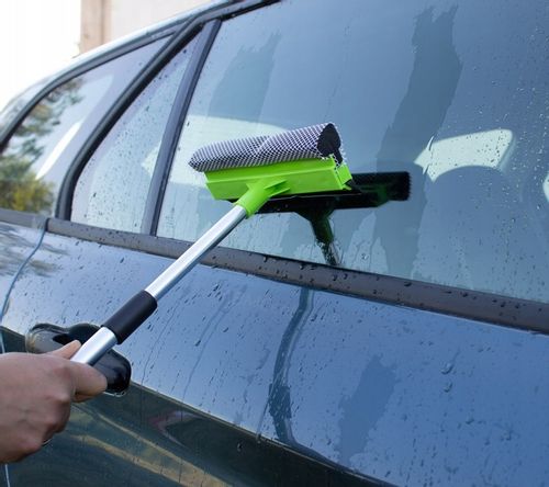 Ściągaczka z gąbką teleskopowa 49 cm gąbka z mikrofibry DUŻA do mycia SZYB na Arena.pl